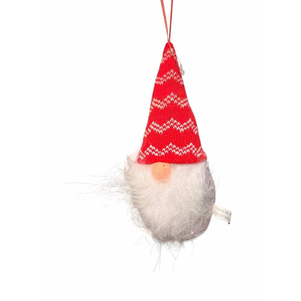 Macy’s holiday lane gnome with hat plush Christmas ornament